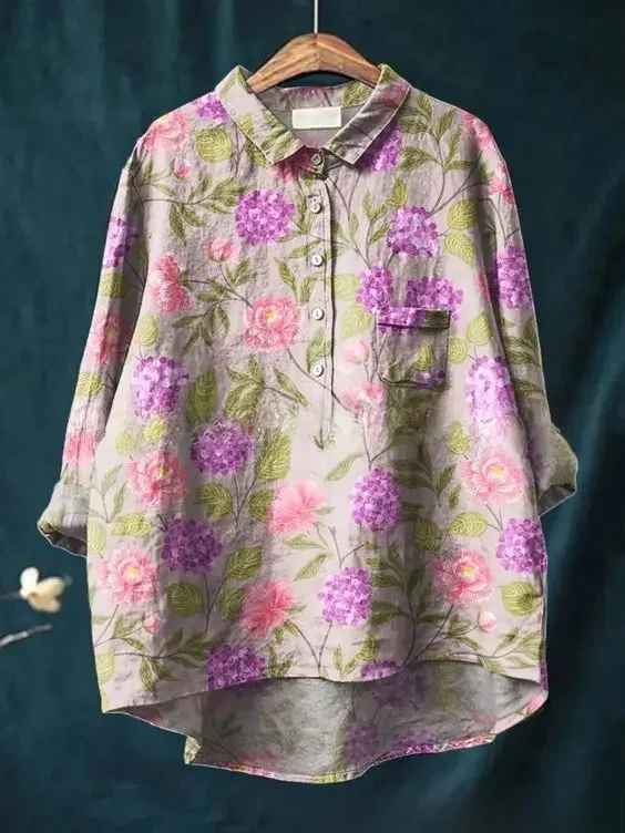 Millie | Colorful Flower Print Shirt