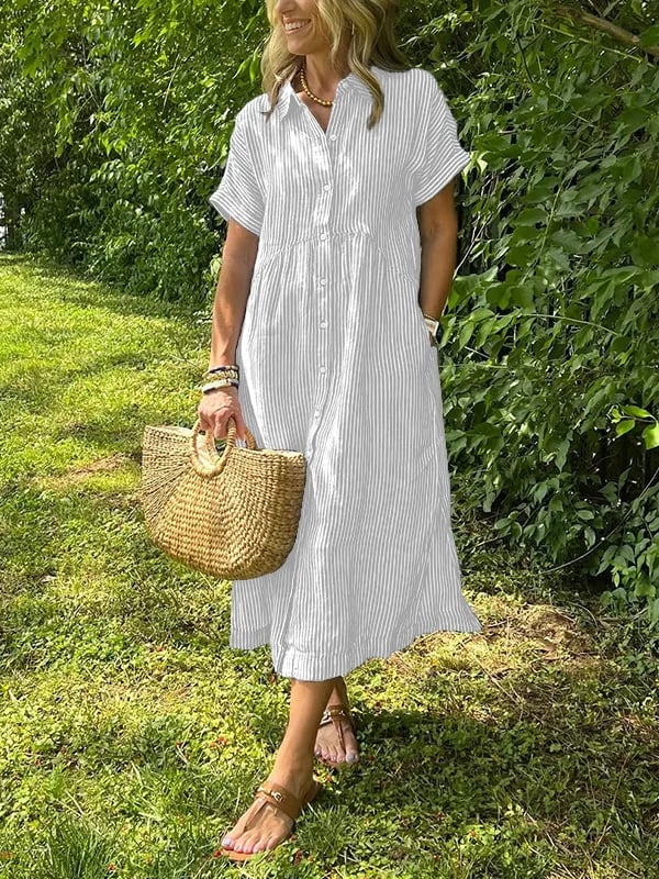 Nancy | Button Front Midi Dress