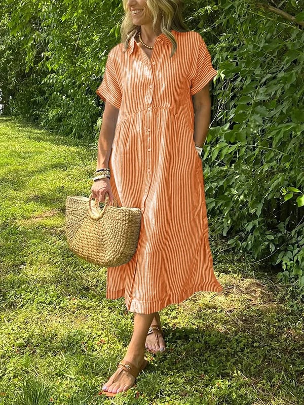 Nancy | Button Front Midi Dress