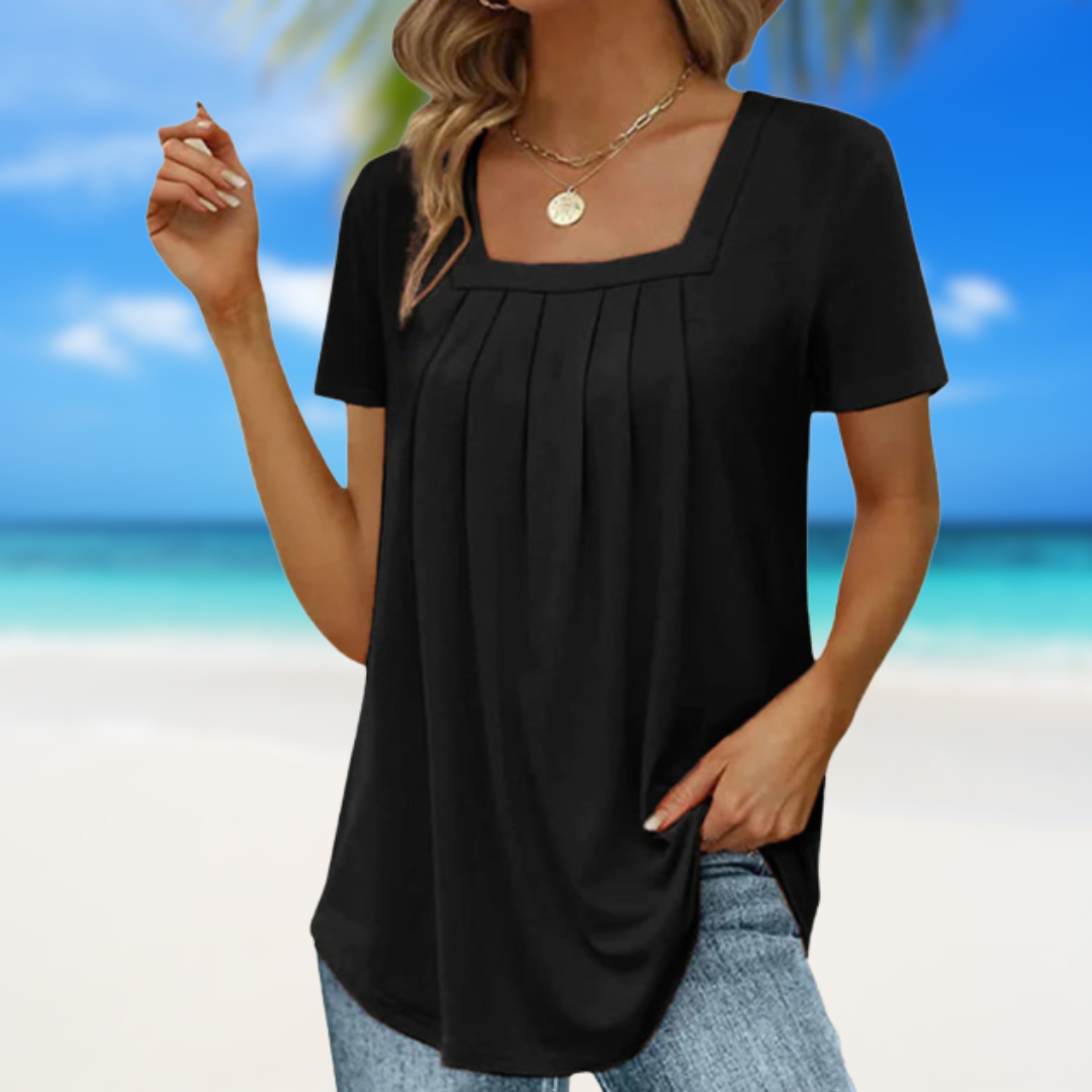Lauren | Square-Neck Summer Blouse