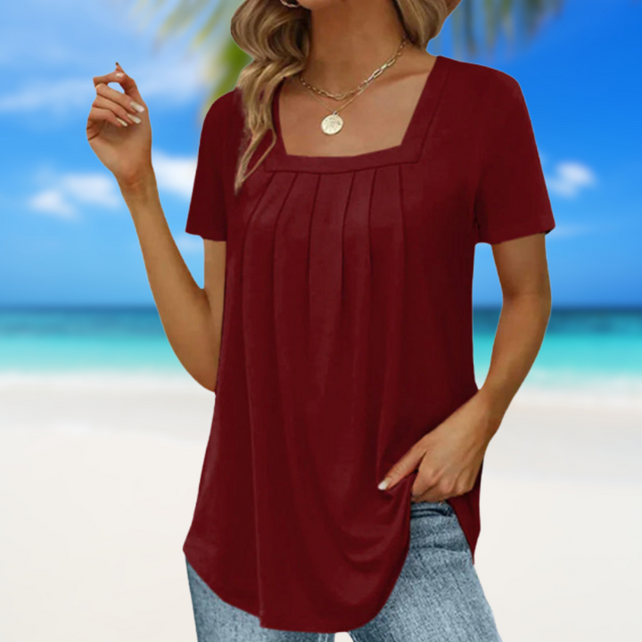 Lauren | Square-Neck Summer Blouse
