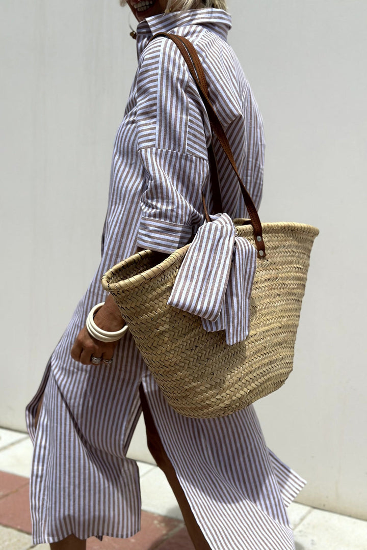 Catherine | Striped Shirt Dress