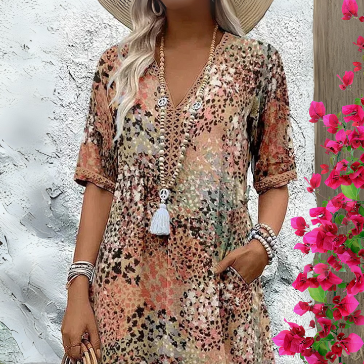 Sienna | Vintage V-Neck Dress