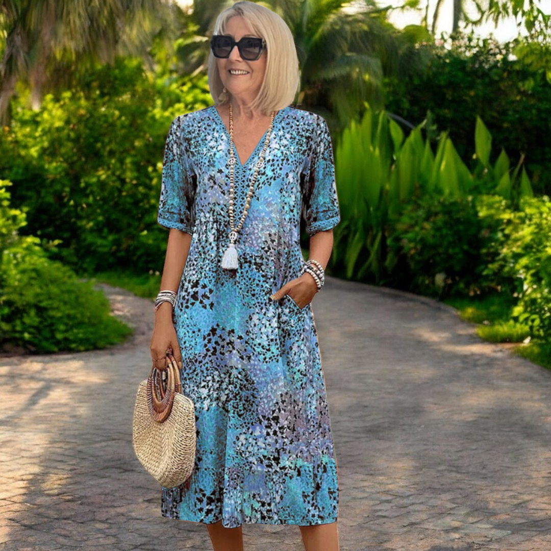 Sienna | Vintage V-Neck Dress