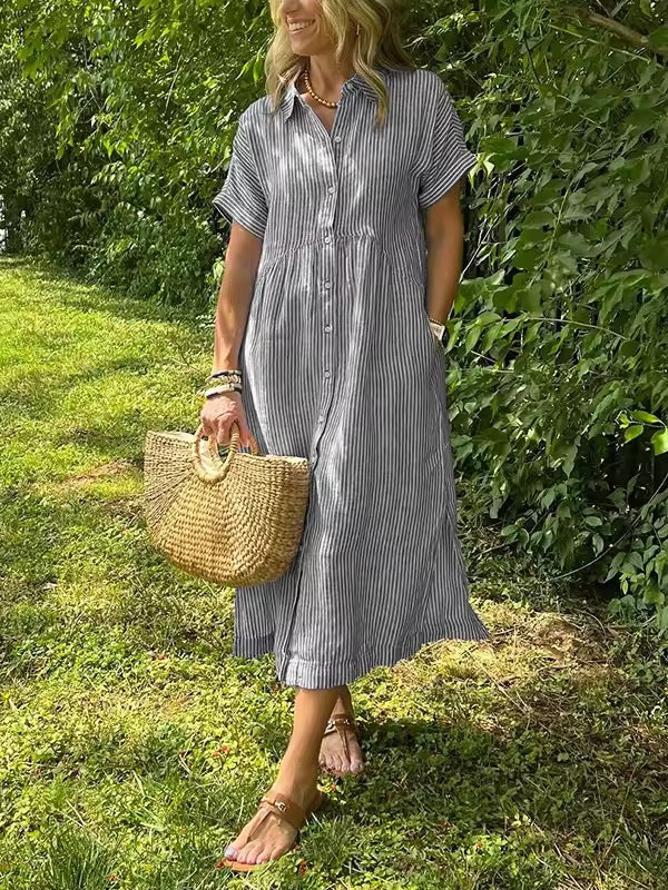 Nancy | Button Front Midi Dress