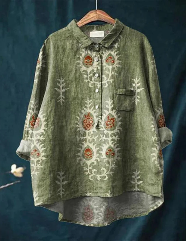 Charlotte | Vintage Retro Floral Art Print Shirt