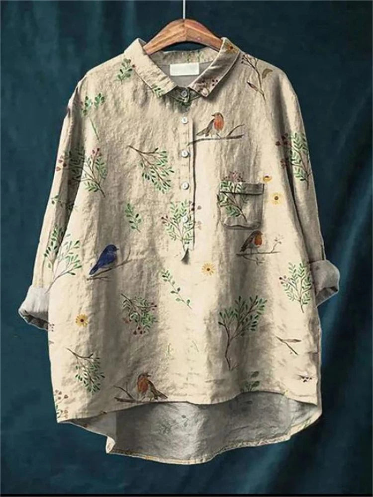 Charlotte | Vintage Retro Floral Art Print Shirt
