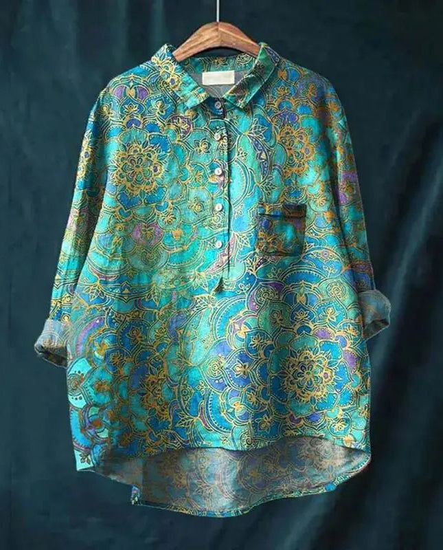 Charlotte | Vintage Retro Floral Art Print Shirt