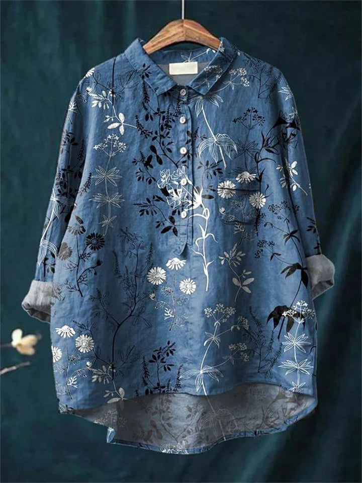 Charlotte | Vintage Retro Floral Art Print Shirt