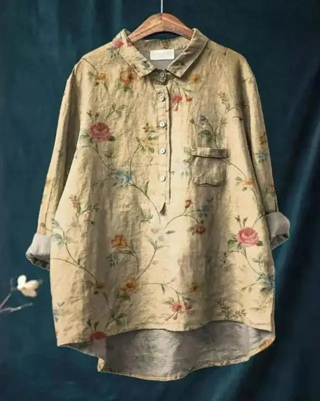 Charlotte | Vintage Retro Floral Art Print Shirt