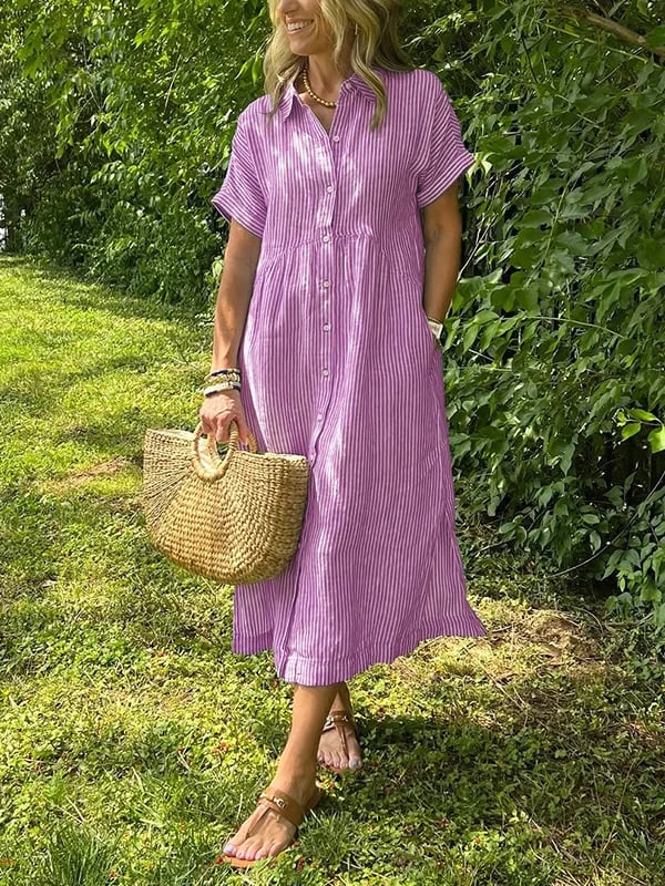 Nancy | Button Front Midi Dress