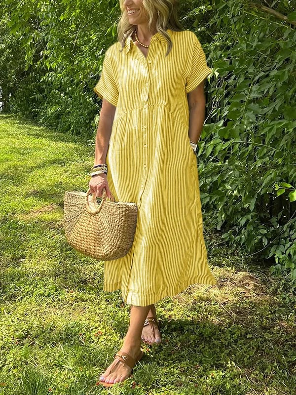 Nancy | Button Front Midi Dress