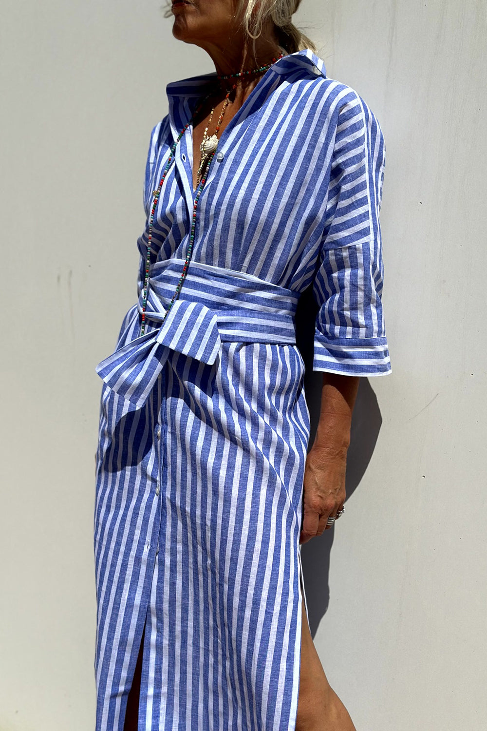 Catherine | Striped Shirt Dress