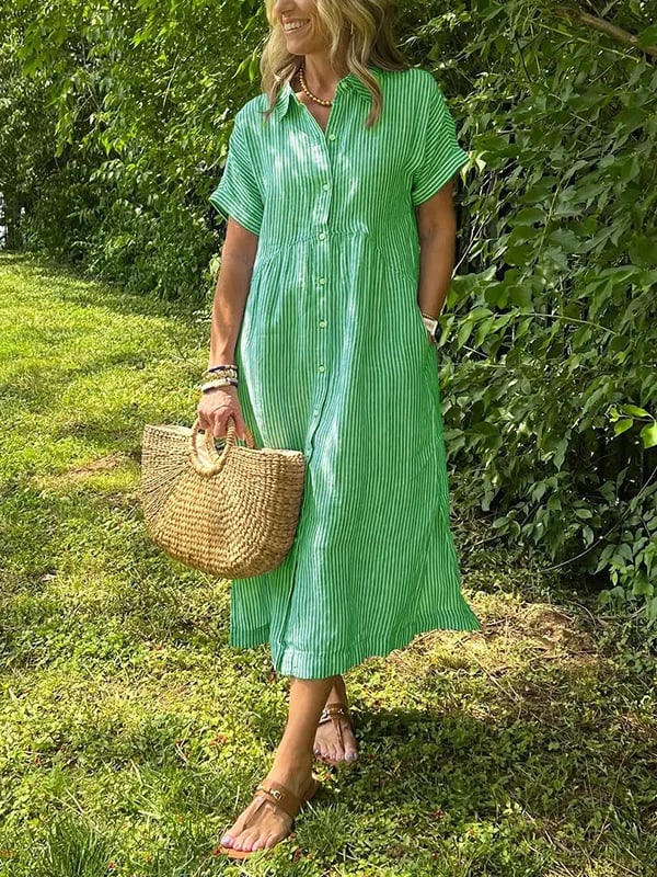 Nancy | Button Front Midi Dress
